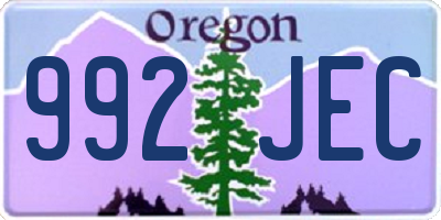 OR license plate 992JEC