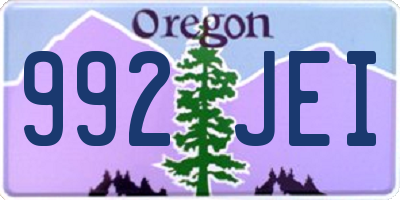 OR license plate 992JEI