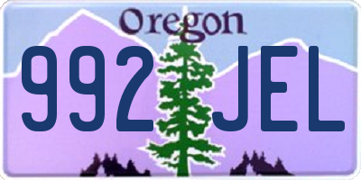 OR license plate 992JEL