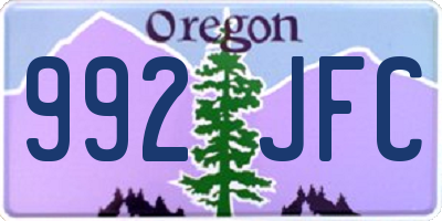 OR license plate 992JFC