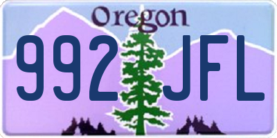 OR license plate 992JFL