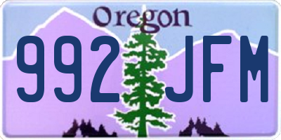 OR license plate 992JFM