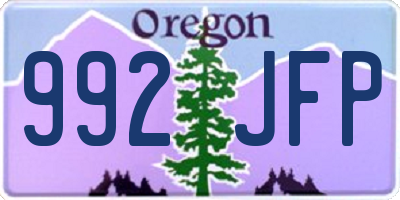 OR license plate 992JFP