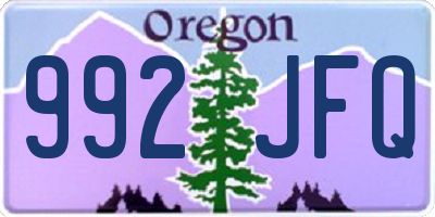 OR license plate 992JFQ