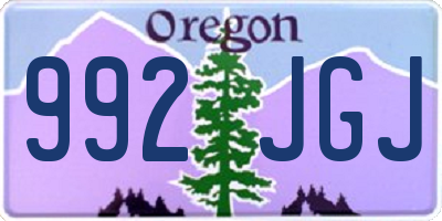 OR license plate 992JGJ