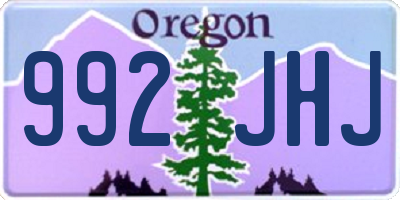 OR license plate 992JHJ