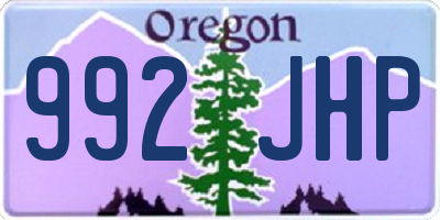 OR license plate 992JHP