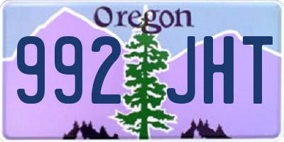 OR license plate 992JHT