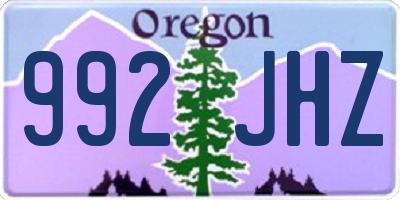 OR license plate 992JHZ