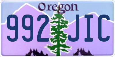 OR license plate 992JIC