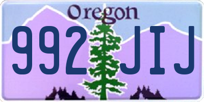 OR license plate 992JIJ