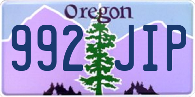 OR license plate 992JIP