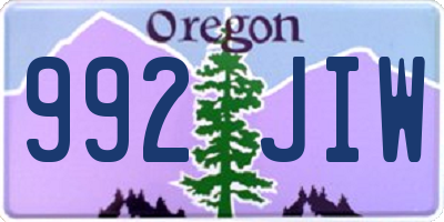 OR license plate 992JIW