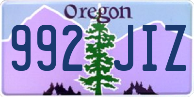 OR license plate 992JIZ