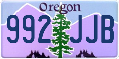 OR license plate 992JJB