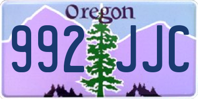 OR license plate 992JJC