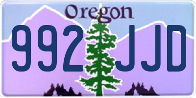 OR license plate 992JJD