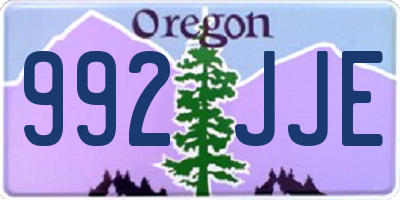 OR license plate 992JJE