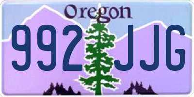 OR license plate 992JJG