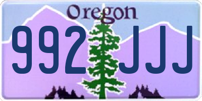 OR license plate 992JJJ