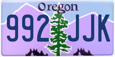 OR license plate 992JJK