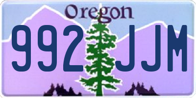 OR license plate 992JJM