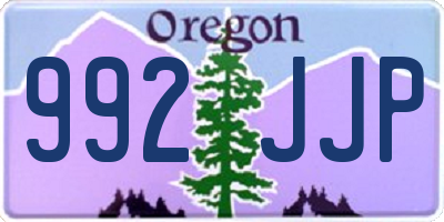 OR license plate 992JJP