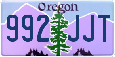 OR license plate 992JJT