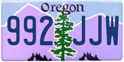 OR license plate 992JJW