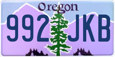 OR license plate 992JKB