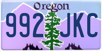 OR license plate 992JKC