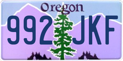 OR license plate 992JKF