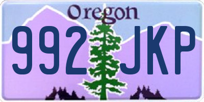 OR license plate 992JKP