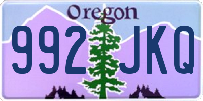 OR license plate 992JKQ