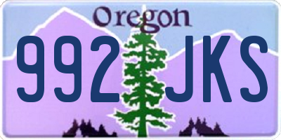 OR license plate 992JKS