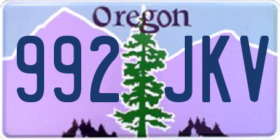 OR license plate 992JKV