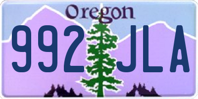 OR license plate 992JLA