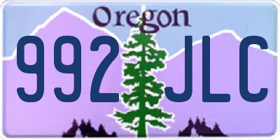 OR license plate 992JLC