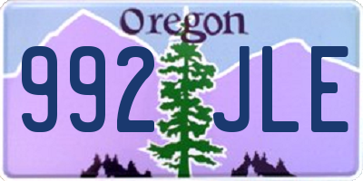 OR license plate 992JLE