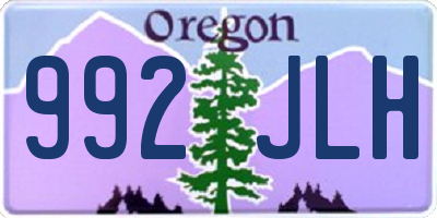 OR license plate 992JLH