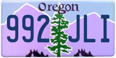 OR license plate 992JLI