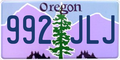 OR license plate 992JLJ