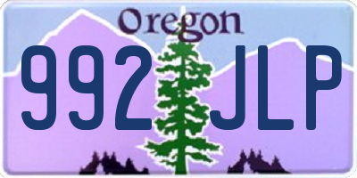 OR license plate 992JLP