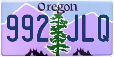 OR license plate 992JLQ