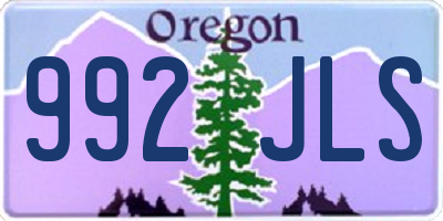 OR license plate 992JLS