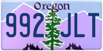 OR license plate 992JLT