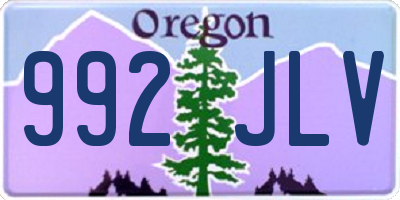 OR license plate 992JLV