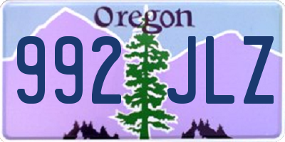 OR license plate 992JLZ