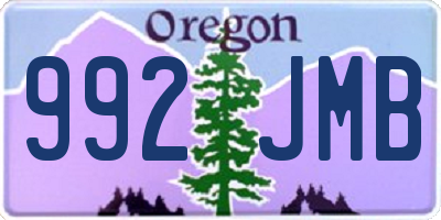 OR license plate 992JMB