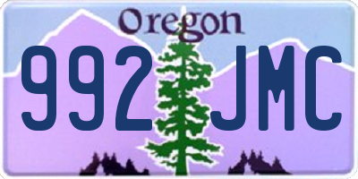 OR license plate 992JMC